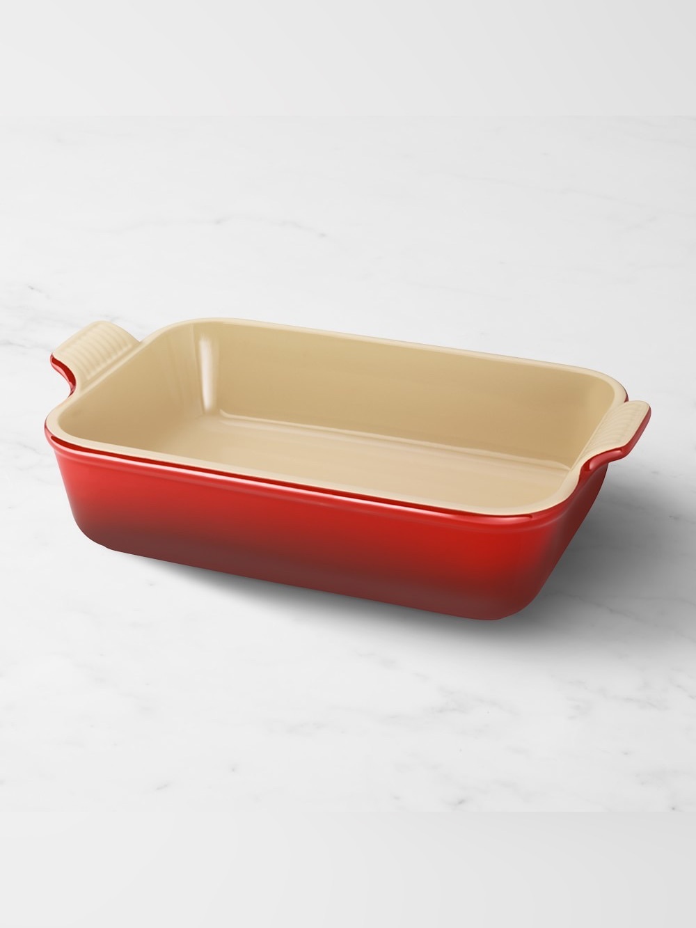 Le Creuset Heritage Stoneware 12” x 9” Rectangular Dish in Cerise Red